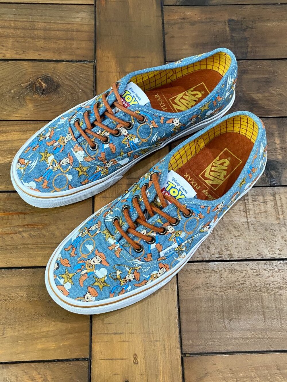 RARE Toy Story x Vans Authentic "Woody" Denim Sneakers Womens 10.5 Mens 9